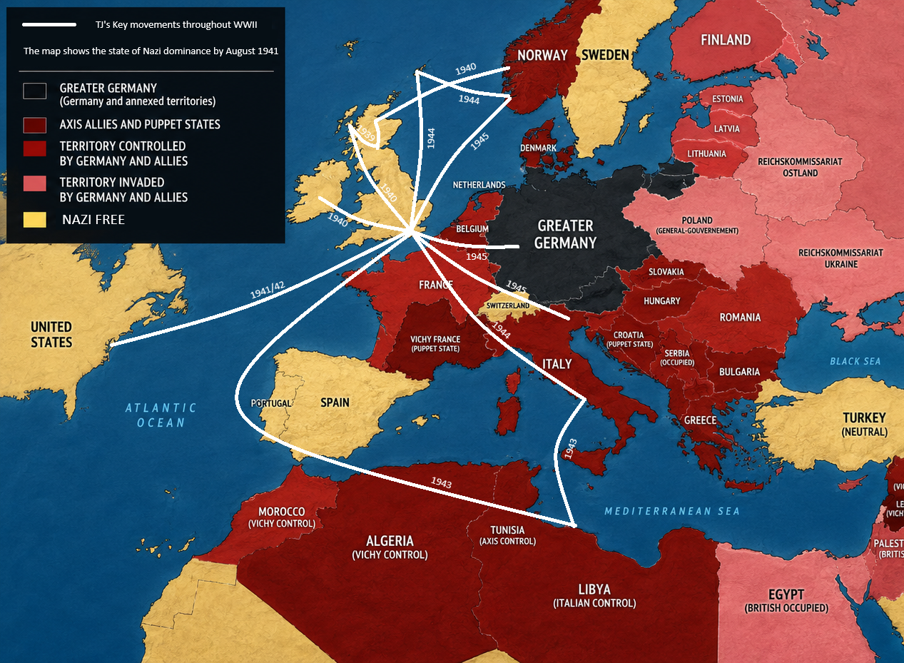 Map of Germany and occupied territories in August 1941